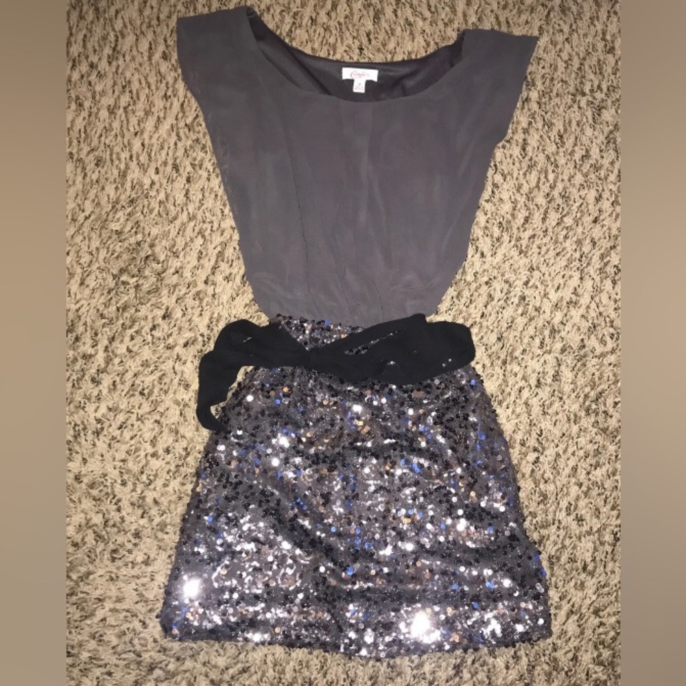 Juniors Candies sequined Gray/Silver Dress ( Size Medium) CUTE!!! - Picture 5 of 5